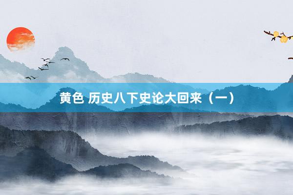 黄色 历史八下史论大回来（一）
